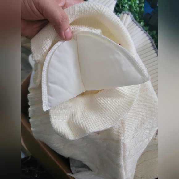 Cricket Lane Cozy Cream Floral  button-down collar Sweater Vintage - Picture 8 of 8